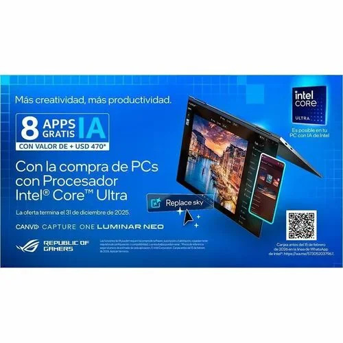 Laptop Gamer - Asus ROG Strix SCAR 18 G835 G835LX-SA119W 45.7cm (18") - 240Hz - Intel Core Ultra 9 275HX - 64GB - 2TB SSD - Español Teclado - Negro - Intel Chip - 2560 x 1600 - Windows 11 Home - NVIDIA GeForce RTX - vista alternativa