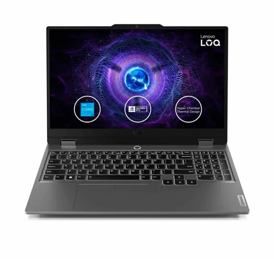 Laptop Lenovo LOQ 15IAX9 15.6" FHD IPS, Core i5-12450HX hasta 4.4GHz 8GB DDR5-4800MHz, 512GB Disco Sólido, Video NVIDIA GeForce RTX 3050 6 GB