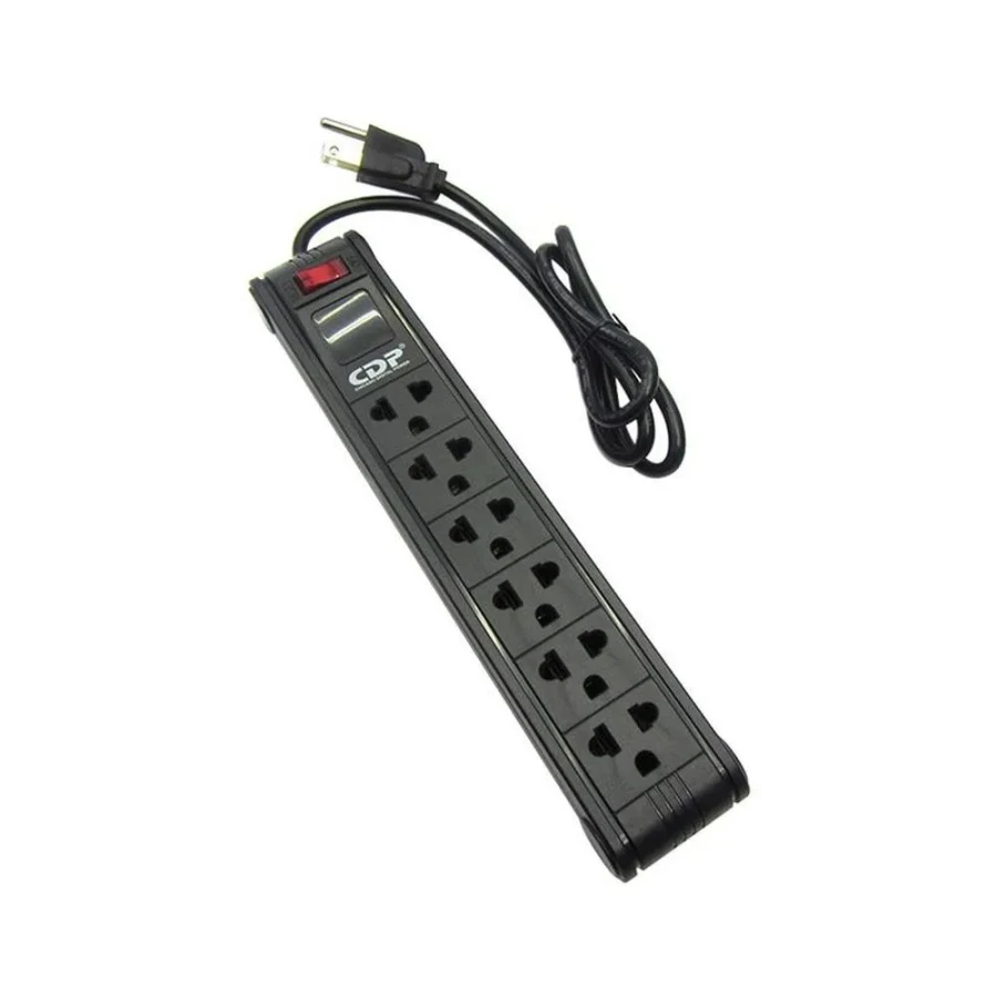 Supresor de Picos CDP R-PS6, 210V - 250V, 15 Amps, 6 salidas NEMA 5-15, On/Off Switch