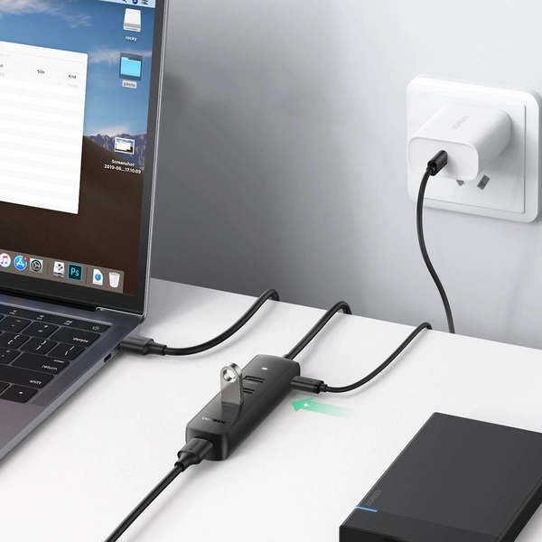 UGREEN ADAPTADOR HUB 4en1 USB - 4x USB Tipo A 3.0 - vista alternativa