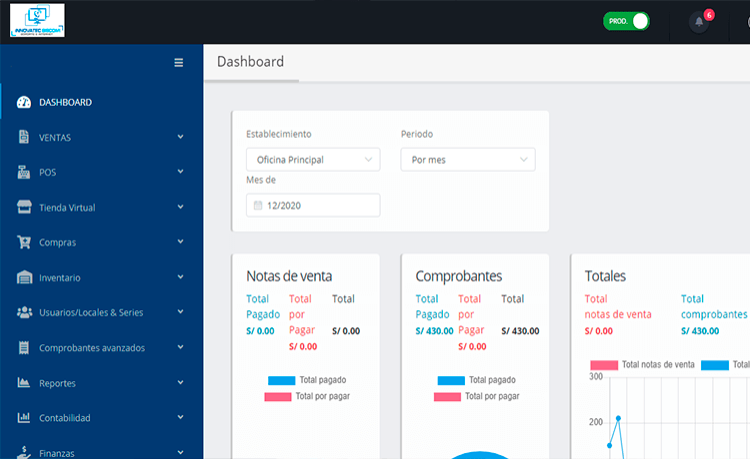 Software de facturación electrónica para control de ventas, inventario, almacenes, clientes
