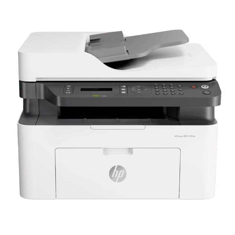 Impresora HP Láser MFP137FNW multifuncional monocromática, imprime/escanea/copia/Wi-Fi/USB
