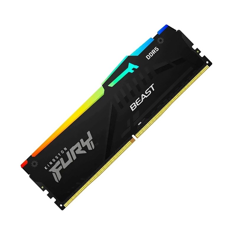 Memoria ram DIMM Kingston Fury Beast, 16GB DDR5-6400, PC5-51200 CL32, 1Rx8, 1.4V, 288-pin, RGB