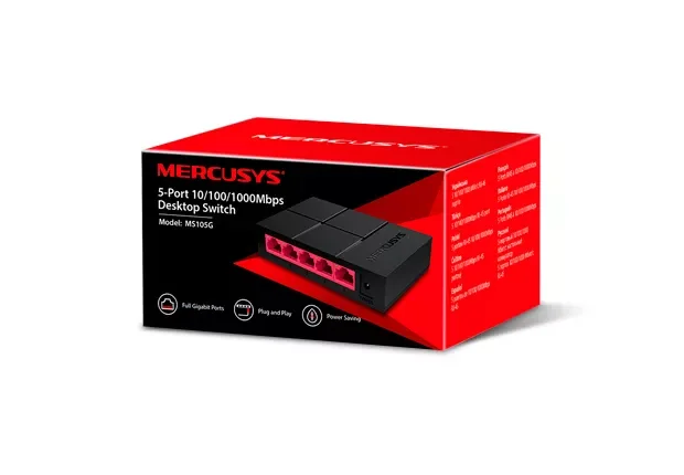 SWITCH MERCUSYS 5-PORT 10100MBPS DESKTOP MS105G