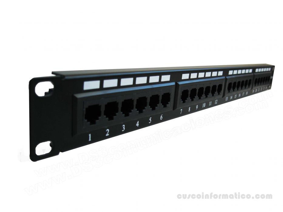 Patch Panel SATRA 24 puertos RJ45, CAT 6 - vista alternativa
