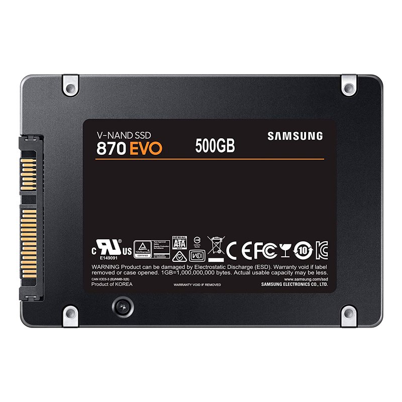 Unidad en estado solido SSD Samsung 870 EVO 500GB, 2.5", SATA 6Gb/s - vista alternativa