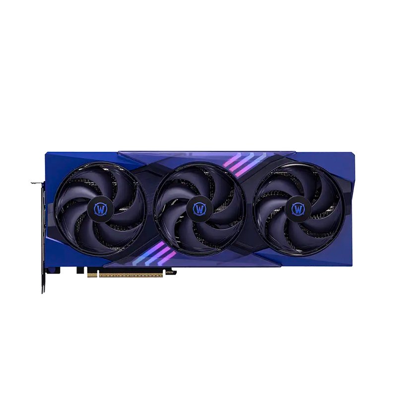 Tarjeta de video MSI GeForce RTX5070 12G WOW MIDNIGHT VOID EDITION OC, 12 GB GDDR7, PCIe 5 - vista alternativa