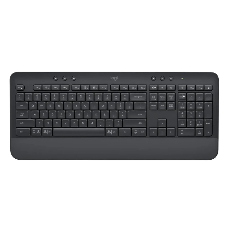 Teclado Inalámbrico Logitech Signature K650 – Bluetooth 5.1 / RF, Teclas Multimedia, Reposamanos, Negro, Compatible PC/Mac/Chromebook